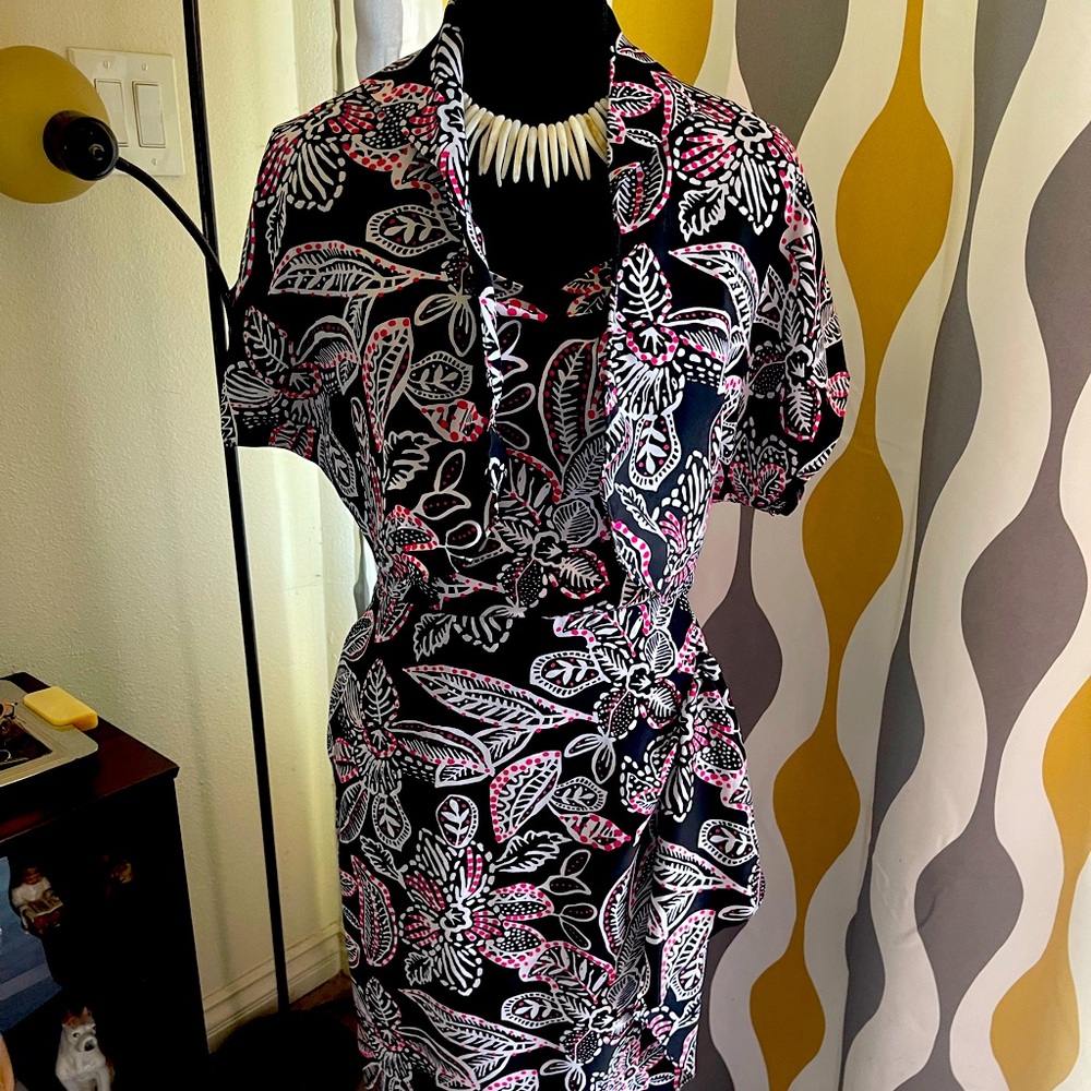 1940s style, rayon, sarong dress